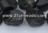 CNG5556 15.5 inches 15*20mm - 18*22mm nuggets black tourmaline beads