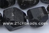 CNG5557 15.5 inches 18*22mm - 22*25mm nuggets black tourmaline beads