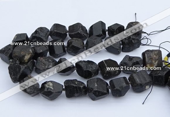 CNG5557 15.5 inches 18*22mm - 22*25mm nuggets black tourmaline beads