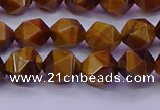 CNG5576 15.5 inches 6mm faceted nuggets yellow tiger eye beads