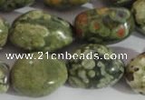 CNG558 15.5 inches 13*18mm nuggets rhyolite gemstone beads