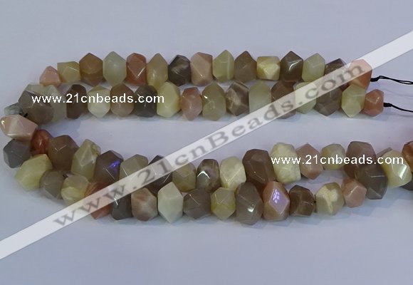 CNG5581 15.5 inches 10*14mm - 13*18mm faceted nuggets moonstone beads