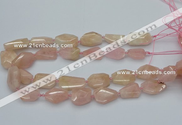 CNG5590 15.5 inches 15*20mm - 22*30mm faceted freeform morganite beads