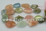 CNG5592 15.5 inches 25*35mm - 30*40mm faceted freeform morganite beads