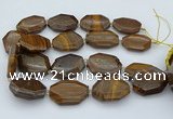 CNG5597 20*30mm - 35*45mm faceted freeform tiger iron beads