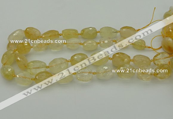 CNG5606 15.5 inches 12*16mm - 15*22mm faceted nuggets citrine beads