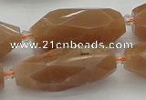 CNG5612 15.5 inches 15*35mm - 18*40mm faceted rice moonstone beads