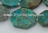 CNG5622 18*25mm - 22*30mm freeform chrysocolla gemstone beads