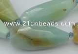 CNG5640 15.5 inches 15*35mm - 18*45mm faceted teardrop amazonite beads