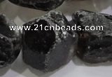 CNG565 15.5 inches 16*20mm faceted nuggets smoky quartz beads