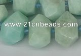 CNG5692 15.5 inches 12*16mm - 15*20mm faceted nuggets amazonite beads