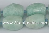 CNG5693 15.5 inches 12*16mm - 15*25mm faceted nuggets amazonite beads