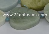 CNG5704 15.5 inches 22*30mm - 28*35mm freeform aquamarine beads