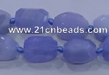 CNG5728 12*16mm - 13*18mm faceted nuggets blue lace agate beads