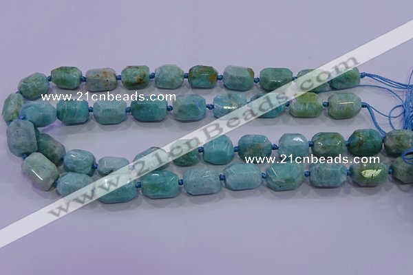 CNG5729 12*16mm - 13*18mm faceted nuggets amazonite beads