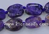 CNG5731 12*16mm - 15*20mm faceted freeform charoite beads