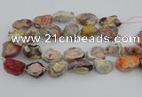 CNG5733 18*25mm - 22*35mm nuggets pink botswana agate beads