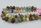 CNG5738 12*16mm - 15*20mm faceted nuggets mixed gemstone beads