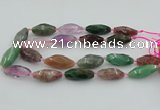 CNG5740 15*35mm - 18*40mm faceted rice mixed gemstone beads