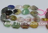 CNG5742 20*30mm - 35*45mm faceted freeform mixed gemstone beads