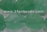 CNG575 15.5 inches 16*18mm nuggets green fluorite gemstone beads