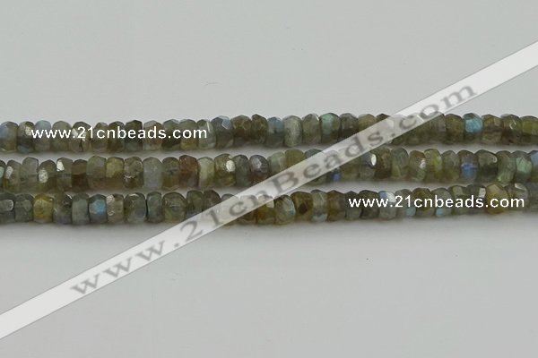 CNG5752 15.5 inches 6*9mm faceted nuggets labradorite beads