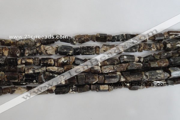 CNG576 5*6mm – 7*12mm nuggets black tourmaline gemstone beads