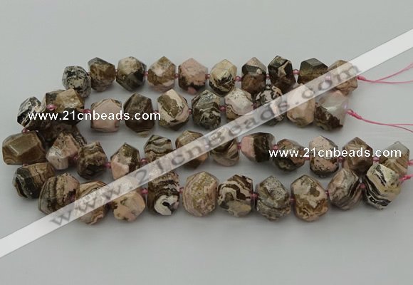 CNG5766 15.5 inches 12*16mm - 15*20mm faceted nuggets rhodochrosite beads