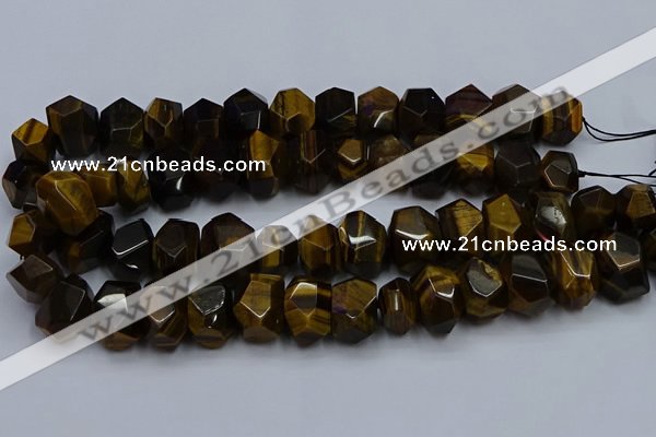 CNG5771 12*16mm - 13*18mm faceted nuggets yellow tiger eye beads