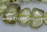 CNG5773 15.5 inches 12*16mm - 15*20mm faceted freeform lemon quartz beads