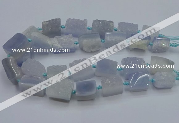 CNG5774 15.5 inches 15*20mm - 20*25mm freeform blue lace agate beads