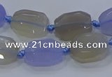 CNG5776 10*14mm - 12*16mm faceted freeform blue lace agate beads