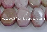 CNG5778 13*18mm - 15*20mm faceted freeform natural pink opal beads