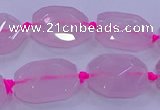 CNG5785 10*14mm - 12*16mm faceted freeform rose quartz beads