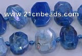 CNG5788 10*14mm - 12*16mm faceted freeform apatite beads