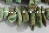 CNG579 15.5 inches 8*20mm nuggets african turquoise chips beads