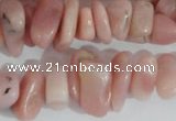 CNG580 15.5 inches 4*10mm nuggets pink opal gemstone chips beads