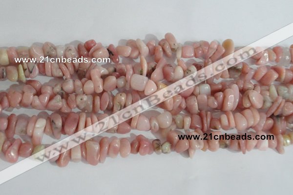 CNG580 15.5 inches 4*10mm nuggets pink opal gemstone chips beads