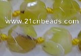 CNG5811 15.5 inches 10*12mm - 10*14mm faceted freeform yellow opal beads