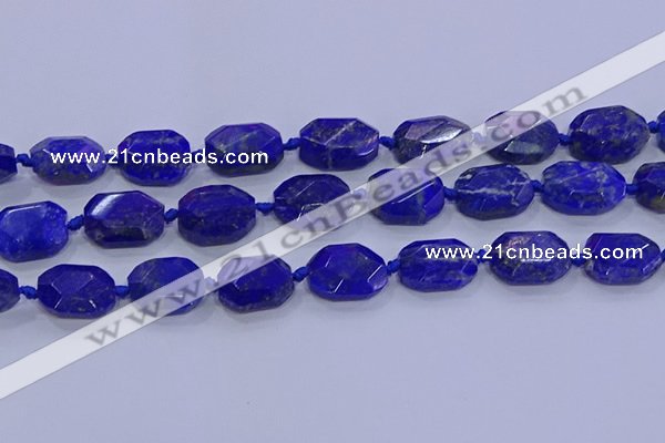 CNG5817 15.5 inches 10*14mm - 12*16mm faceted freeform lapis lazuli beads