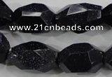 CNG582 15.5 inches 13*22mm faceted nuggets blue goldstone beads