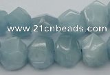 CNG5830 15.5 inches 12*16mm - 13*18mm faceted nuggets aquamarine beads