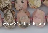 CNG5835 15.5 inches 12*16mm - 15*20mm faceted nuggets rhodochrosite beads