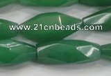 CNG584 15.5 inches 14*33mm faceted nuggets green aventurine beads