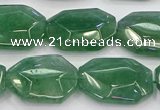 CNG5855 15*20mm - 20*25mm faceted freeform green strawberry quartz beads