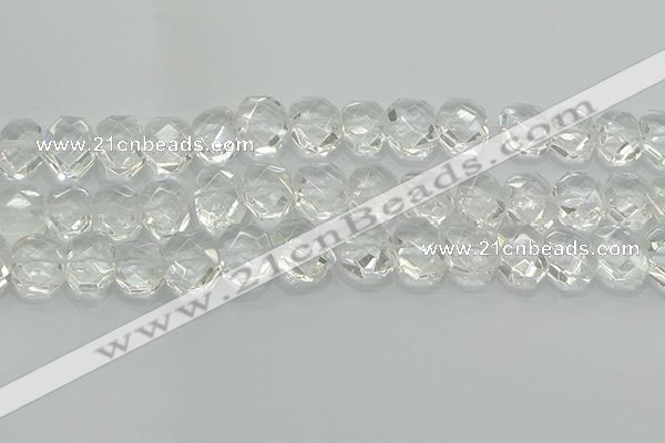 CNG5860 15.5 inches 8*12mm - 12*16mm faceted freeform white crystal beads