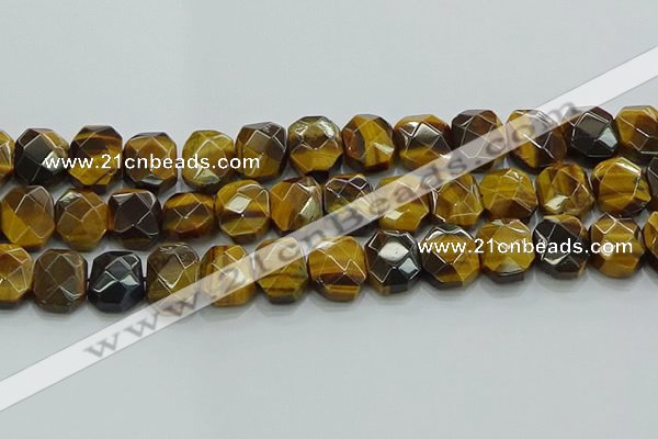 CNG5875 8*12mm - 12*16mm faceted freeform yellow tiger eye beads