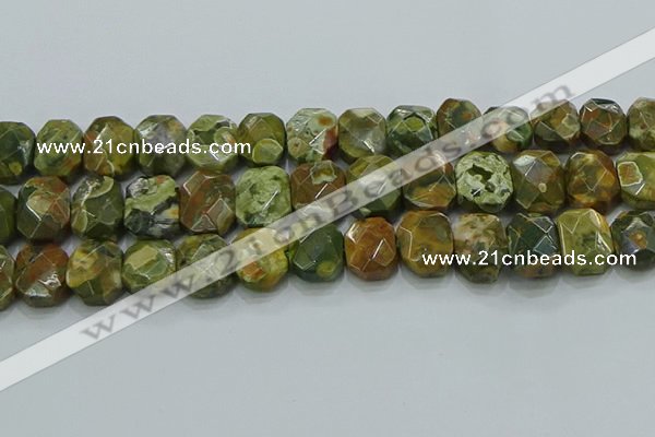 CNG5876 15.5 inches 8*12mm - 12*16mm faceted freeform rhyolite beads