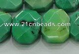 CNG5877 15.5 inches 8*12mm - 12*16mm faceted freeform grass agate beads