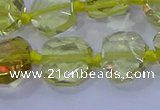 CNG5880 15.5 inches 10*12mm - 10*14mm faceted freeform lemon quartz beads